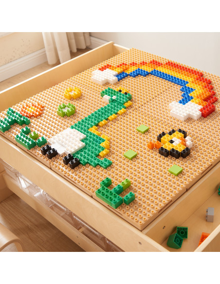 MASTERKIDZ Set of 4 Panel Overlays for Building with Small Blocks