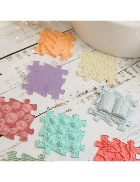 WOOPIE Sensory Mat Puzzle 8 Pieces Pastel Rainbow