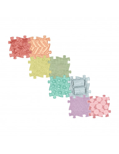 WOOPIE Sensory Mat Puzzle 8 Pieces Pastel Rainbow