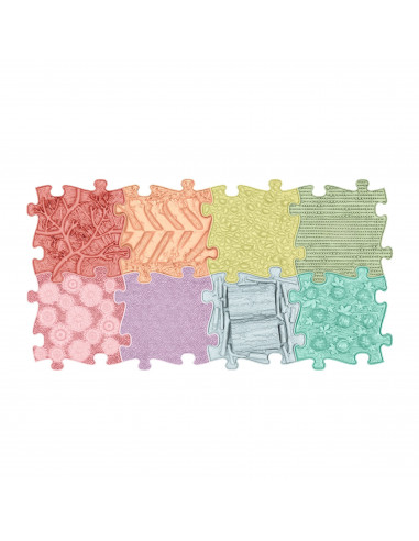WOOPIE Sensory Mat Puzzle 8 Pieces Pastel Rainbow