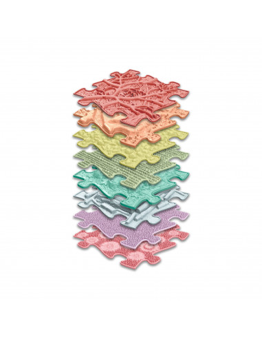 WOOPIE Sensory Mat Puzzle 8 Pieces Pastel Rainbow