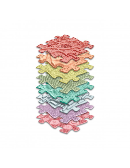 WOOPIE Sensory Mat Puzzle 8 Pieces Pastel Rainbow