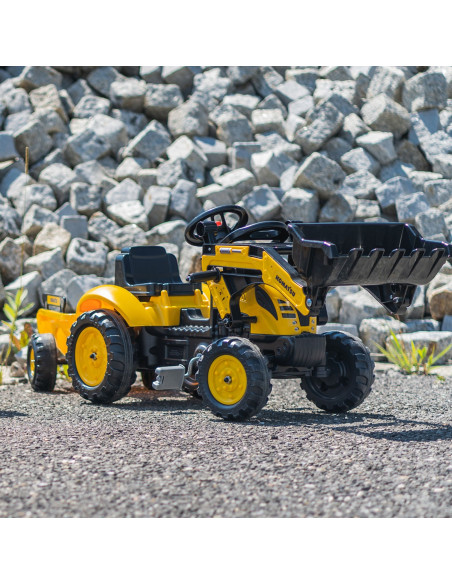 FALK Komatsu traktorius-ekskavatorius su priekaba ir kaušu