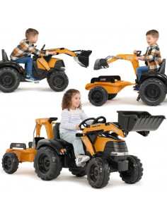 FALK Case CE pedalinis traktorius su ekskavatoriumi-krautuvu ir priekaba 3–7 metai