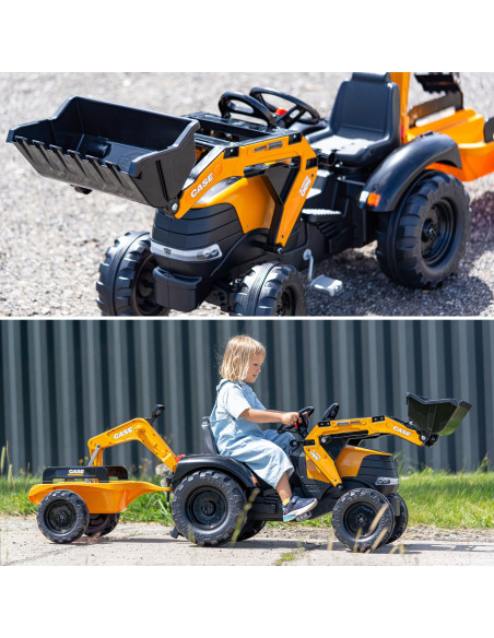 FALK Case CE traktorius su ekskavatoriumi-krautuvu ir priekaba