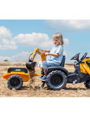 FALK Case CE traktorius su ekskavatoriumi-krautuvu ir priekaba