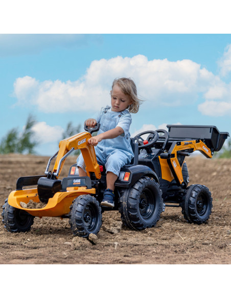 FALK Case CE traktorius su ekskavatoriumi-krautuvu ir priekaba