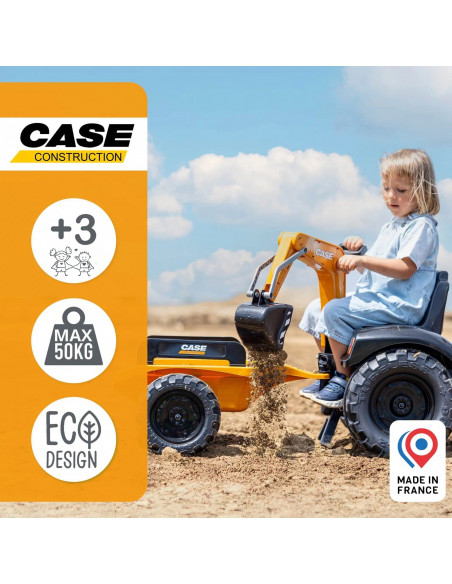 FALK Case CE traktorius su ekskavatoriumi-krautuvu ir priekaba