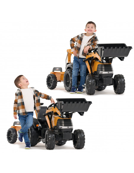 FALK Case CE traktorius su ekskavatoriumi-krautuvu ir priekaba