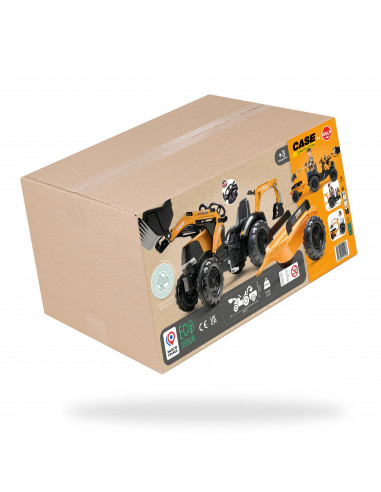 FALK Case CE traktorius su ekskavatoriumi-krautuvu ir priekaba