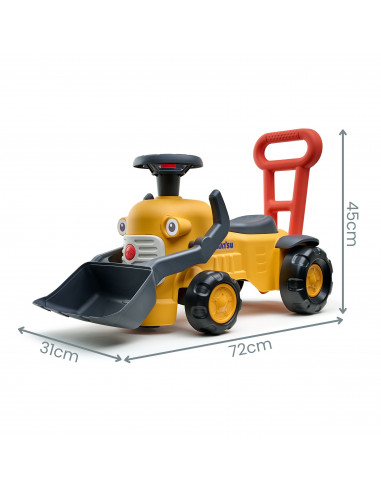 FALK Komatsu Ride-on Tractor Excavator with Bucket and Horn