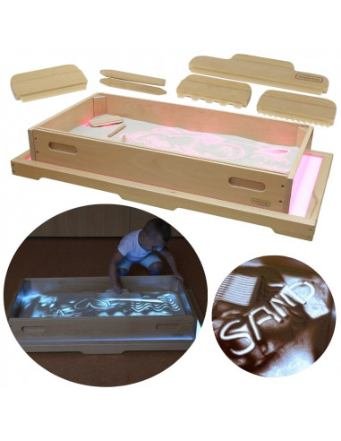MASTERKIDZ Rectangular Sand Play Tray with LED Panel