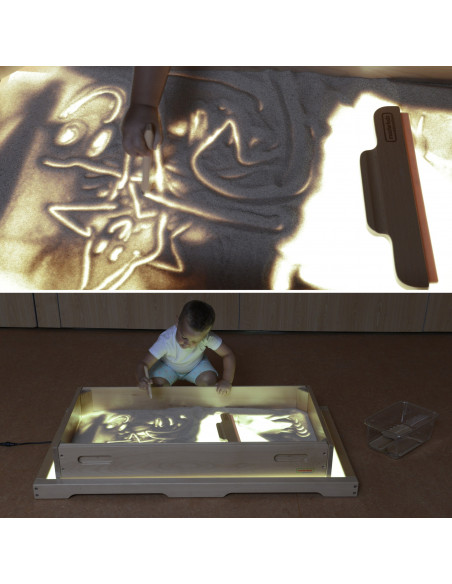 MASTERKIDZ Rectangular Sand Play Tray with LED Panel