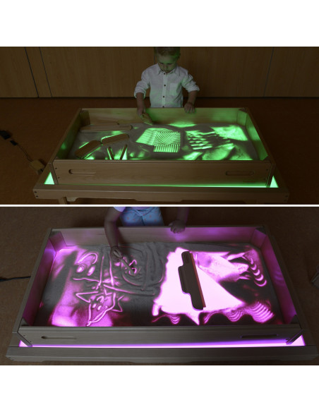 MASTERKIDZ Rectangular Sand Play Tray with LED Panel