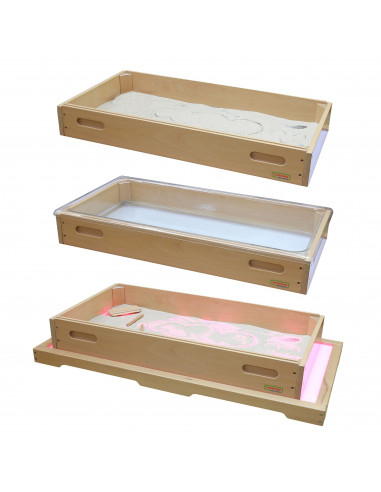MASTERKIDZ Rectangular Sand Play Tray with LED Panel