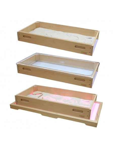 MASTERKIDZ Rectangular Sand Play Tray with LED Panel