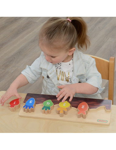 MASTERKIDZ Wooden Educational Patch - Numbers, Colours and Vegetables