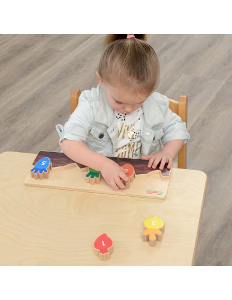 MASTERKIDZ Wooden Educational Patch - Numbers, Colours and Vegetables