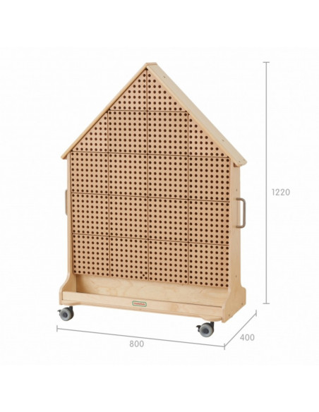 MASTERKIDZ Деревянная доска STEM отдельно стоящая XXL в форме домика