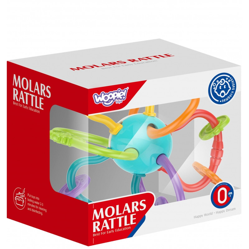 WOOPIE BABY SENSORY TOY RATTLE TEETHING 2in1