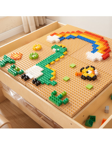 MASTERKIDZ STEM Statybinių kaladėlių rinkinys 135 vnt. su perdangos skydeliu 4 vnt.