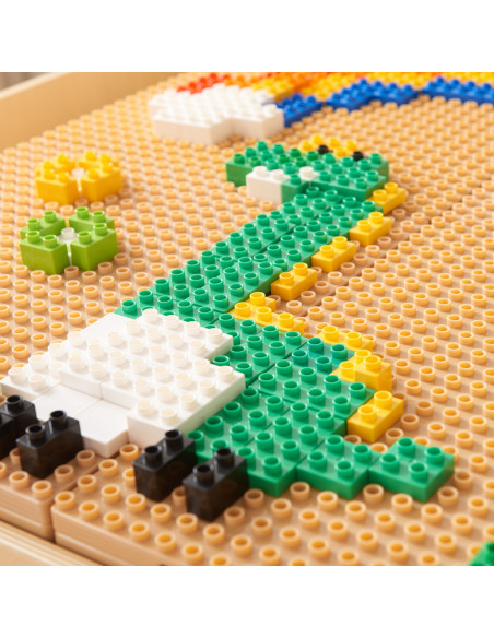 MASTERKIDZ STEM Statybinių kaladėlių rinkinys 135 vnt. su perdangos skydeliu 4 vnt.