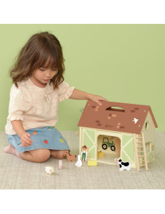 CLASSIC WORLD Wooden Farm House Vintage Figure Set 17 pcs. 2