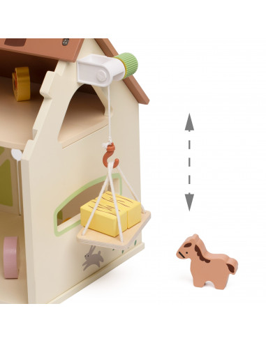 CLASSIC WORLD Wooden Farm House Vintage Figure Set 17 pcs.