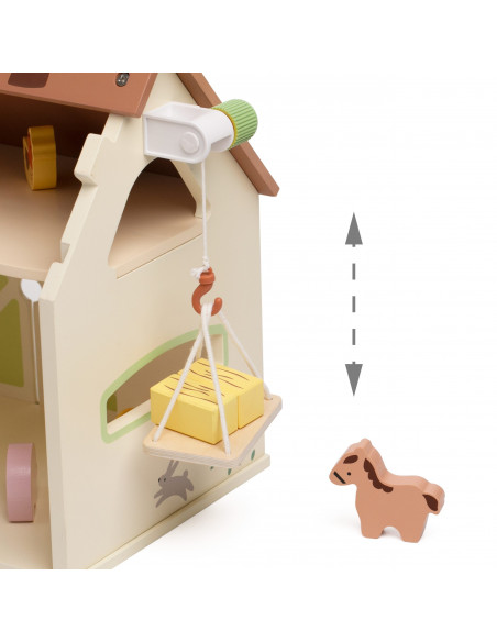 CLASSIC WORLD Wooden Farm House Vintage Figure Set 17 pcs.