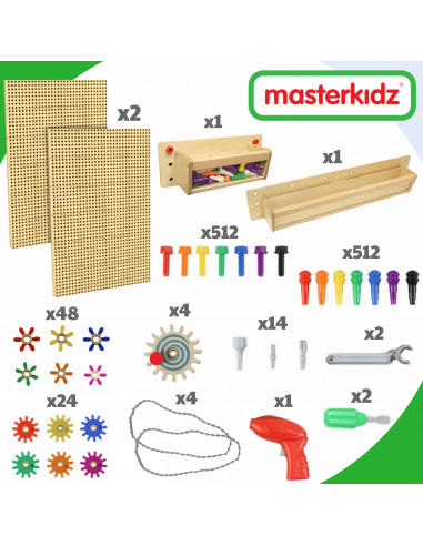 MASTERKIDZ STEM Mounting Panels + Accessories XXL Set