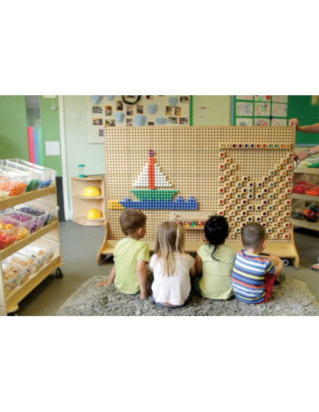 MASTERKIDZ Freestanding STEM Creative Learning Board 125 x 86 + Accessories Set