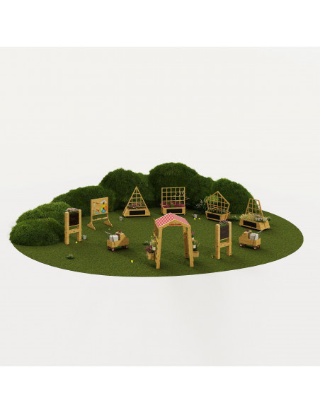 CLASSIC WORLD EDU Wooden Garden Gate Pergola Flower Stand