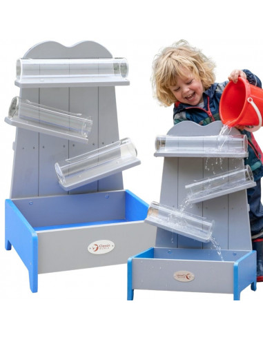 CLASSIC WORLD EDU Wooden Water Cascade Track with Pipes and Tank