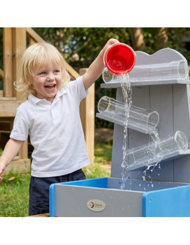 CLASSIC WORLD EDU Wooden Water Cascade Track with Pipes and Tank