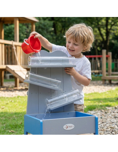 CLASSIC WORLD EDU Wooden Water Cascade Track with Pipes and Tank