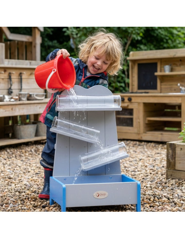 CLASSIC WORLD EDU Wooden Water Cascade Track with Pipes and Tank