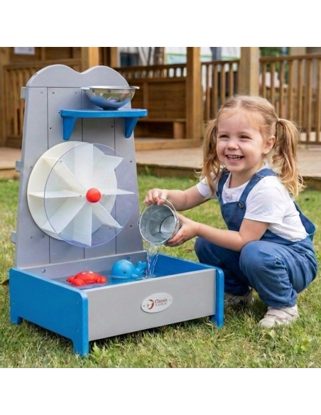CLASSIC WORLD EDU Wooden Water Wheel Educational Garden Toy