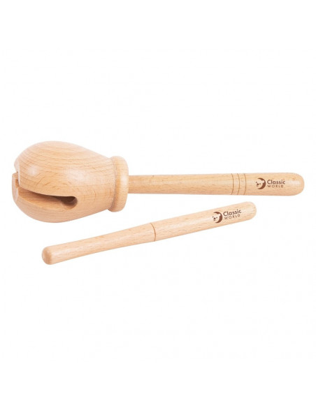 CLASSIC WORLD EDU Wooden Musical Instrument Woodblock Rhythmic 2 pcs.