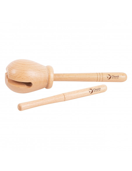 CLASSIC WORLD EDU Wooden Musical Instrument Woodblock Rhythmic 2 pcs.
