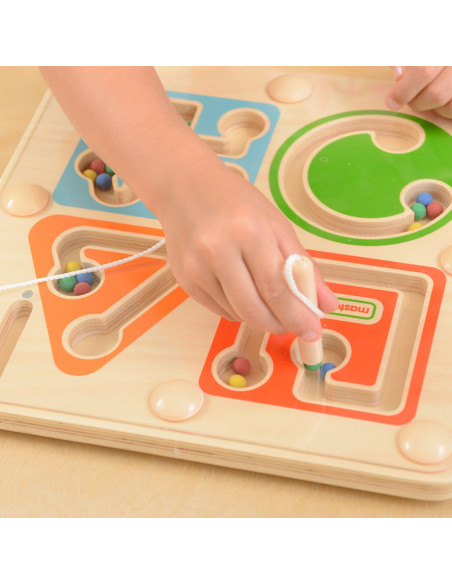 MASTERKIDZ Wooden Magnetic Maze - Writing and Motor Skills