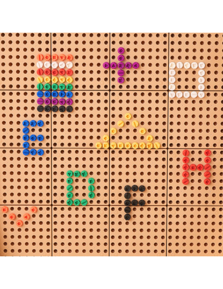 MASTERKIDZ Freestanding STEM Wall + Accessories: Dowels, Trays, Blocks, Tools