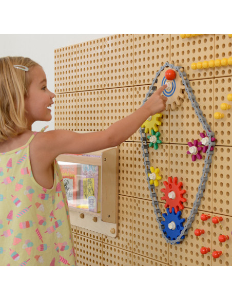 MASTERKIDZ Freestanding STEM Wall + Accessories: Dowels, Trays, Blocks, Tools