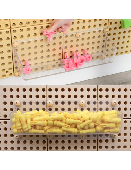 MASTERKIDZ Freestanding STEM Wall + Accessories: Dowels, Trays, Blocks, Tools