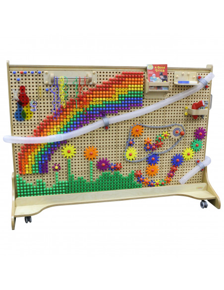 MASTERKIDZ Freestanding STEM Wall + Accessories: Dowels, Trays, Blocks, Tools