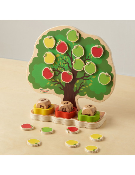 MASTERKIDZ Wooden Apple Tree - Learning to Count