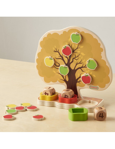 MASTERKIDZ Wooden Apple Tree - Learning to Count