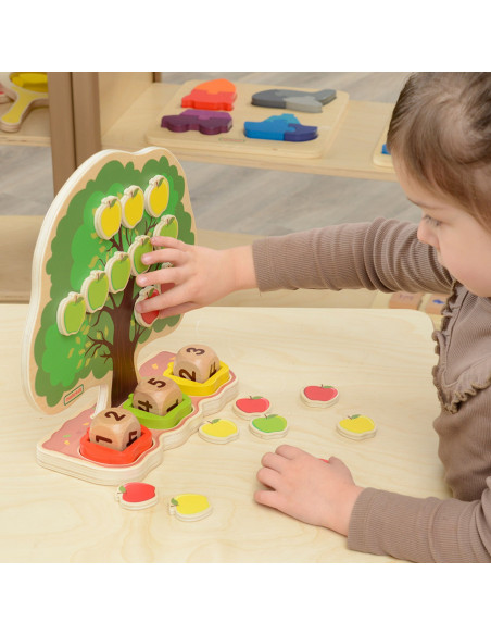 MASTERKIDZ Wooden Apple Tree - Learning to Count