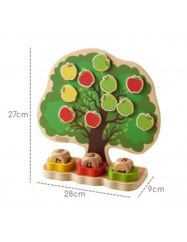 MASTERKIDZ Wooden Apple Tree - Learning to Count