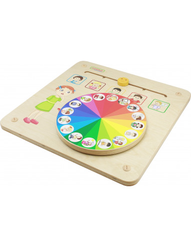 MASTERKIDZ Train Board Set 5 in 1 Sensory Board Motor Learning Senses and Emotions