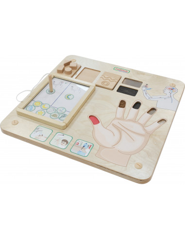 MASTERKIDZ Train Board Set 5 in 1 Sensory Board Motor Learning Senses and Emotions